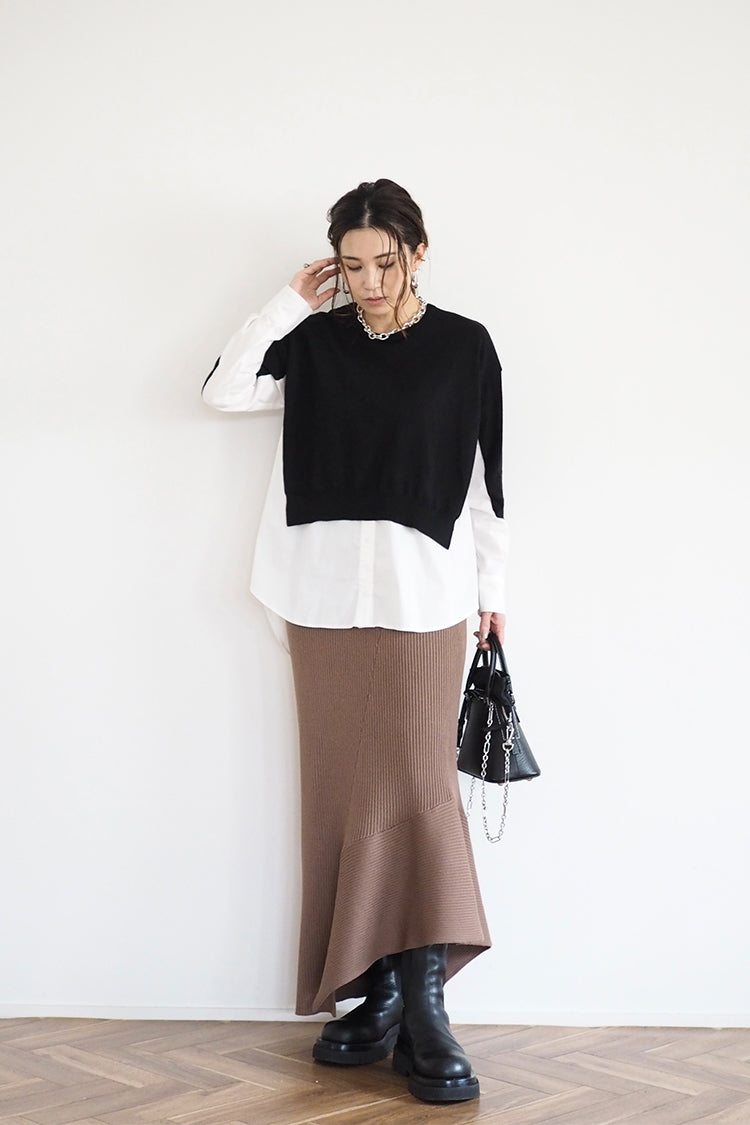 Knit Skirt（アシンメトリーニットスカート） | レディース