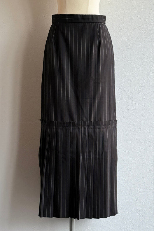 Stripe Pleats Skirt