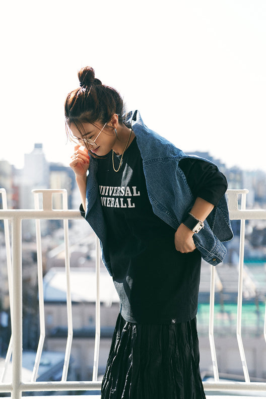 UNIVERSAL OVERALL×ANIECA ロングスリーブTシャツ