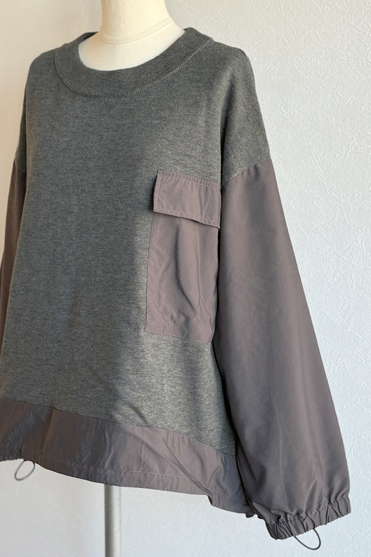 Nylon Switching Knit(ナイロンスイッチングニット） | レディースファッション通販