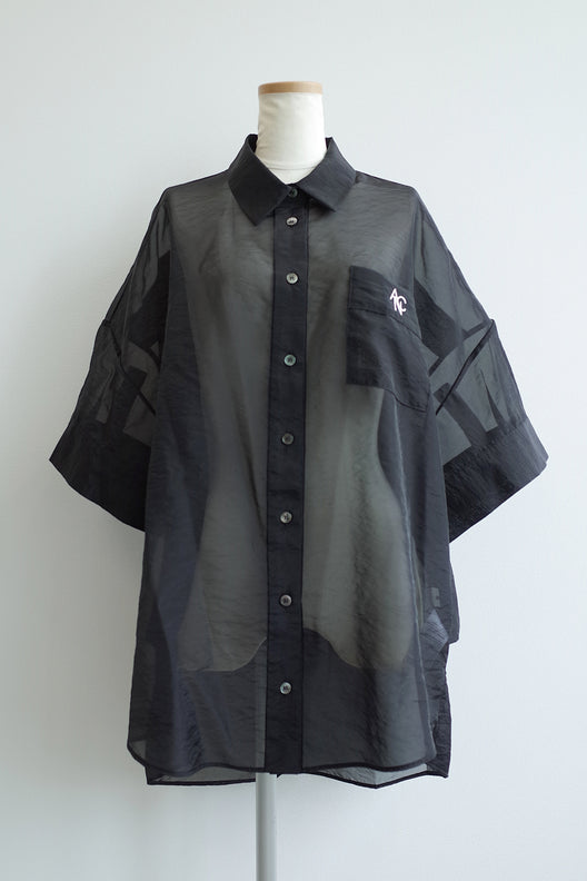 ANC刺繍シアーシャツ