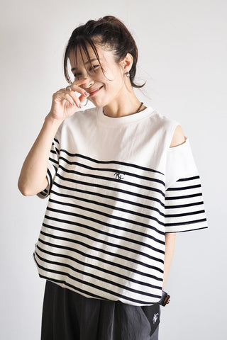 ショルダースリットカットソー