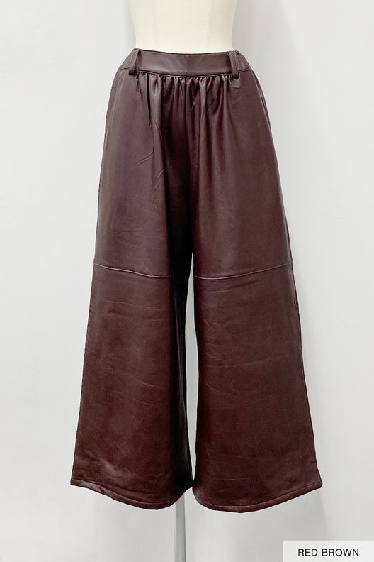 Fake Leather Wide Pants（レザーワイドパンツ） | レディース ...