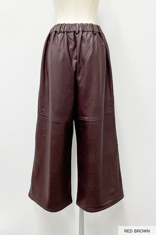 Fake Leather Wide Pants（レザーワイドパンツ） | レディース