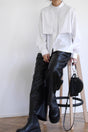Fake Leather Wide Pants