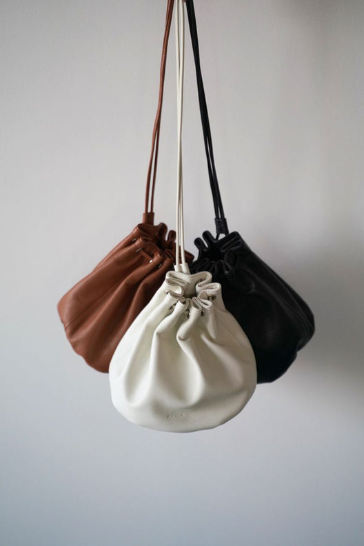Leather Drawstring Bag - ANIECA