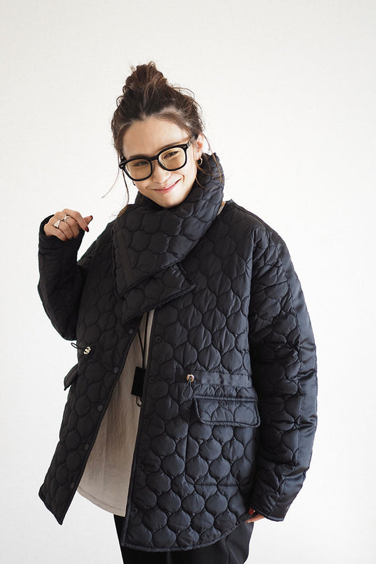 Quilting Muffler Coat | Ladies' fashion mail order – ANIECA
