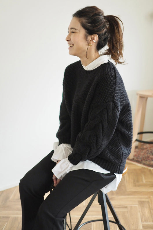 Cable Sleeve Knit