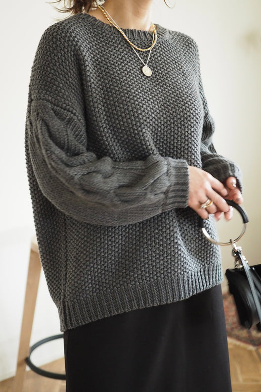 Cable Sleeve Knit