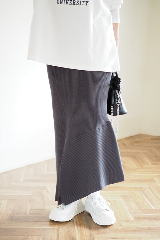 Knit Skirt（アシンメトリーニットスカート） | レディース 
