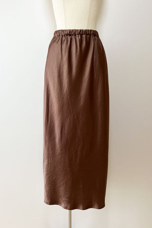 Satin Straight Skirt