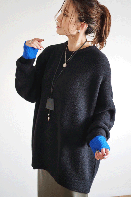 Sleeve Color Knit