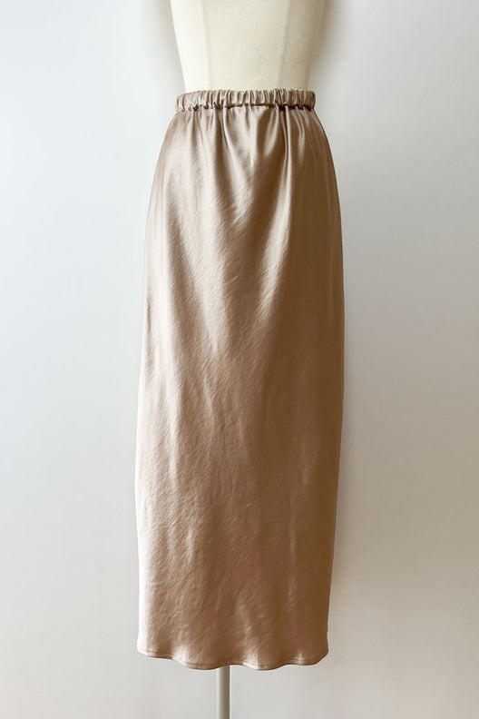 Satin Straight Skirt