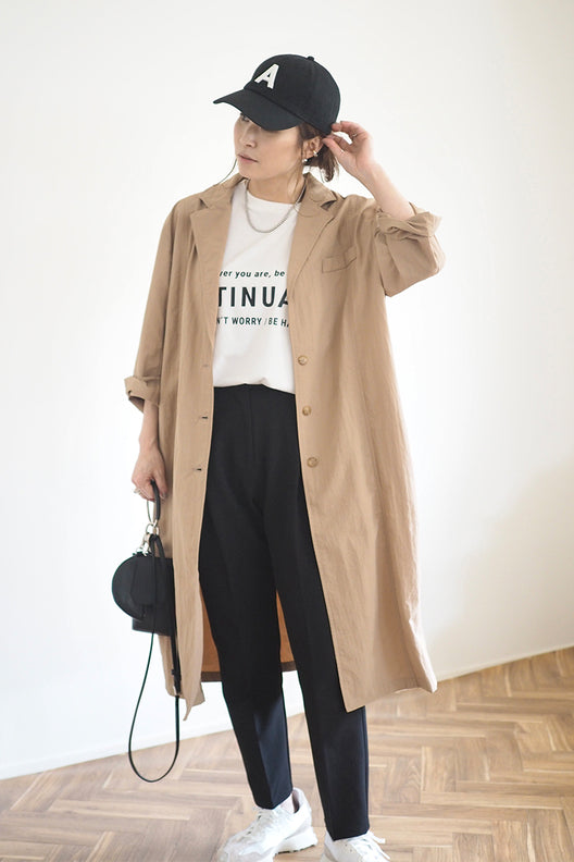 Back Logo Spring Coat - ANIECA